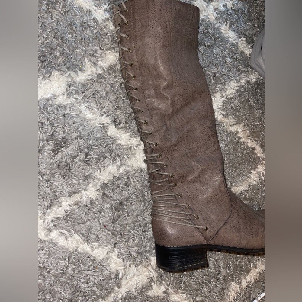 Lace Up Tall Boots - Picture 3 of 3